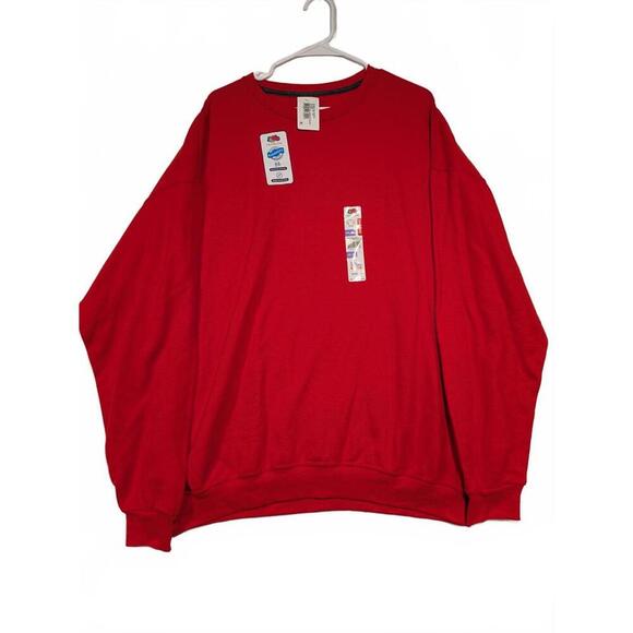 Fruit of the Loom Other - Fruit of the Loom Eversoft Cotton Bright Red Sweatshirt - Mens 2XL Moisture Wick